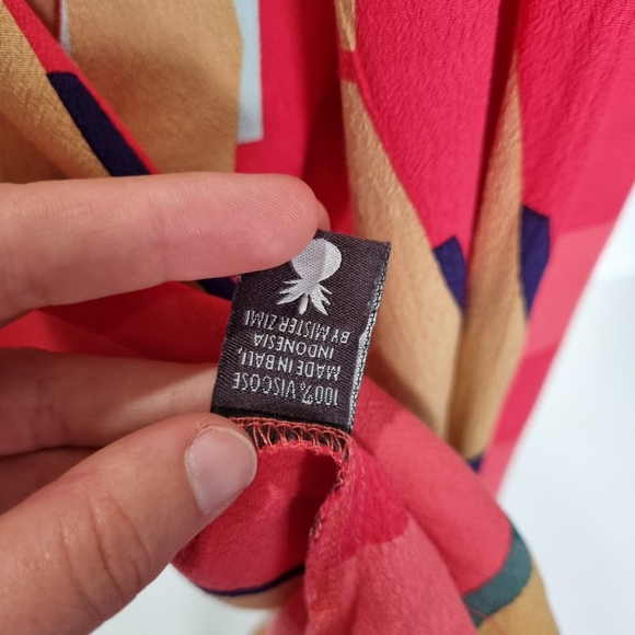 Mister Zimi Fez Billie Multicolour Geometroc Print Long Sleeve Top Size 14 - Picture 8 of 9